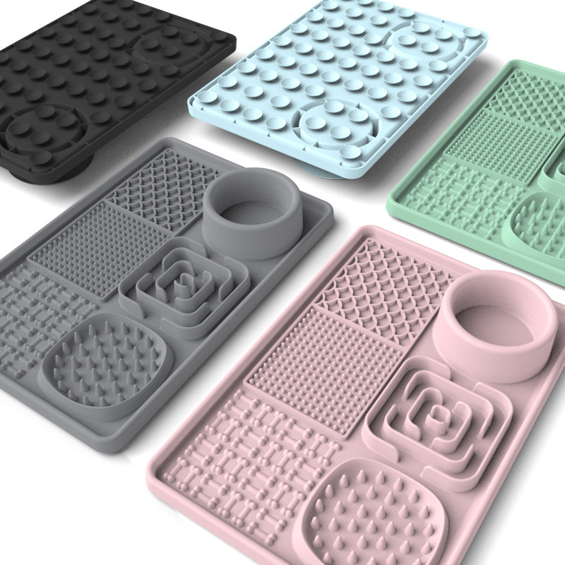 Dog Lick Mat Pink Square Food Bowl - Image 2