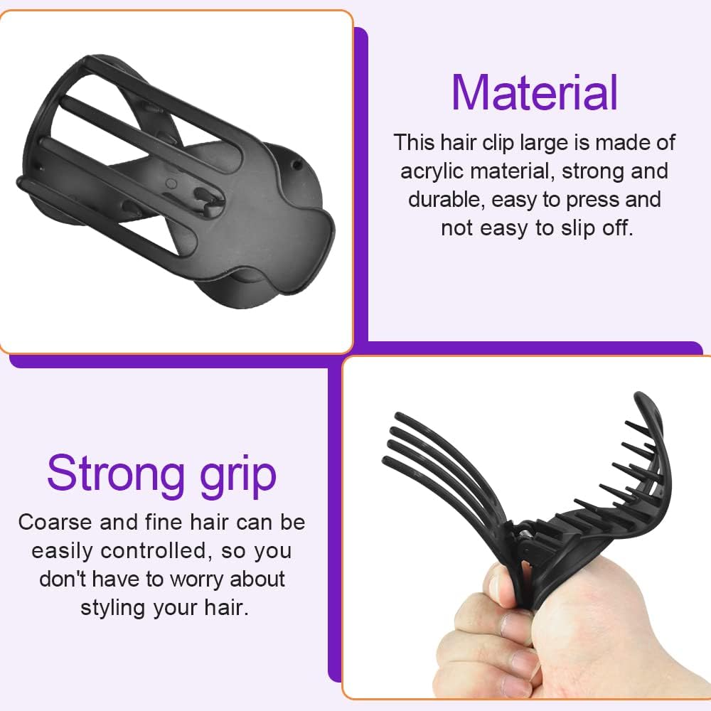 4pcs Matte French Style Hair Clips, Large Acrylic Hair Clips, Non-Slip Hair Clips, Thick Hair, Flat Hair Clips, Grip Hair Clips, Banana Barrette - Image 4