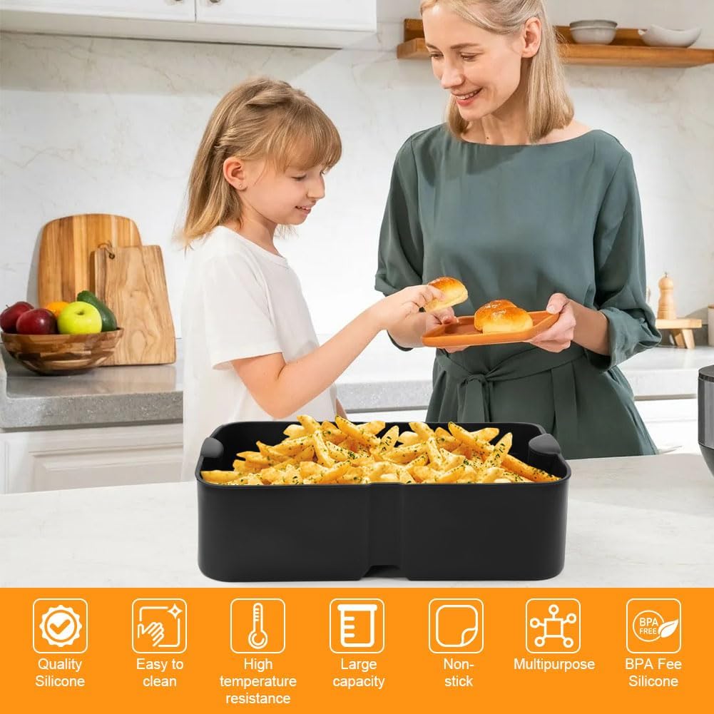 Silicone Molds for Air Fryer, Ninja Flex Drawer Air Fryer, Reusable for 10.4L - Image 3