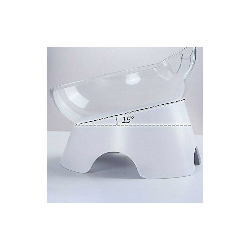 Double Cat Bowls, Orthopedic Pet Bowl Anti-vomiting, Cat Food Bowl Water Bowl Dog Bowl, Angled Cat Bowl Protects the Spine, 15° Inclined Bowl - Image 3