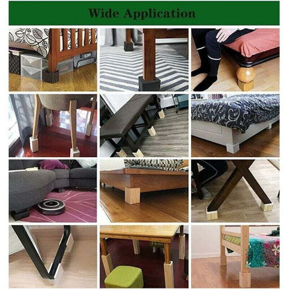 Wooden Furniture Risers 4-Pack 5x5x5cm for Desk Table Bed Lifting Feet Compatible with Multiple Brands - Image 2