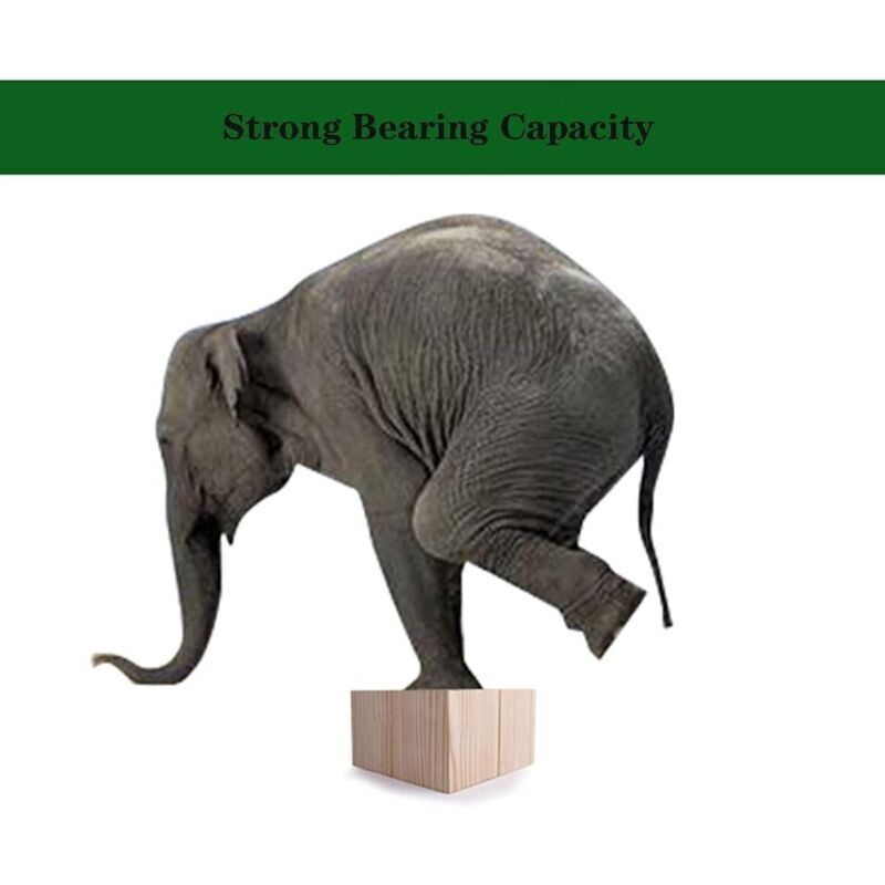 Wooden Furniture Risers 4-Pack 5x5x5cm for Desk Table Bed Lifting Feet Compatible with Multiple Brands - Image 3
