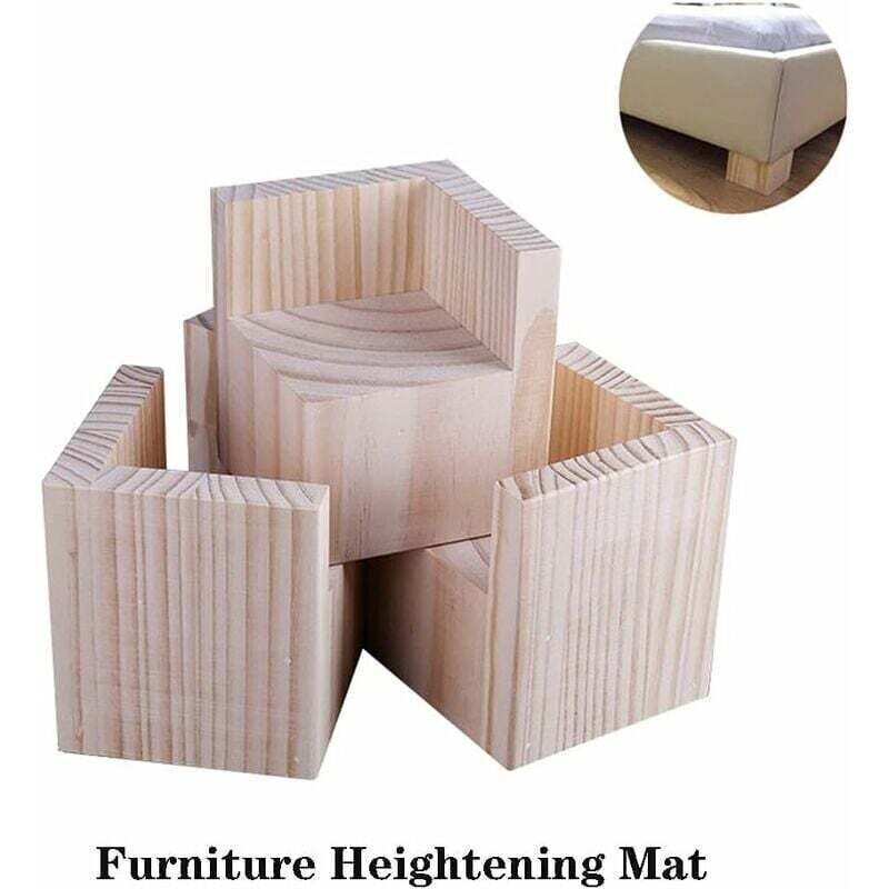 Wooden Furniture Risers 4-Pack 5x5x5cm for Desk Table Bed Lifting Feet Compatible with Multiple Brands - Image 5