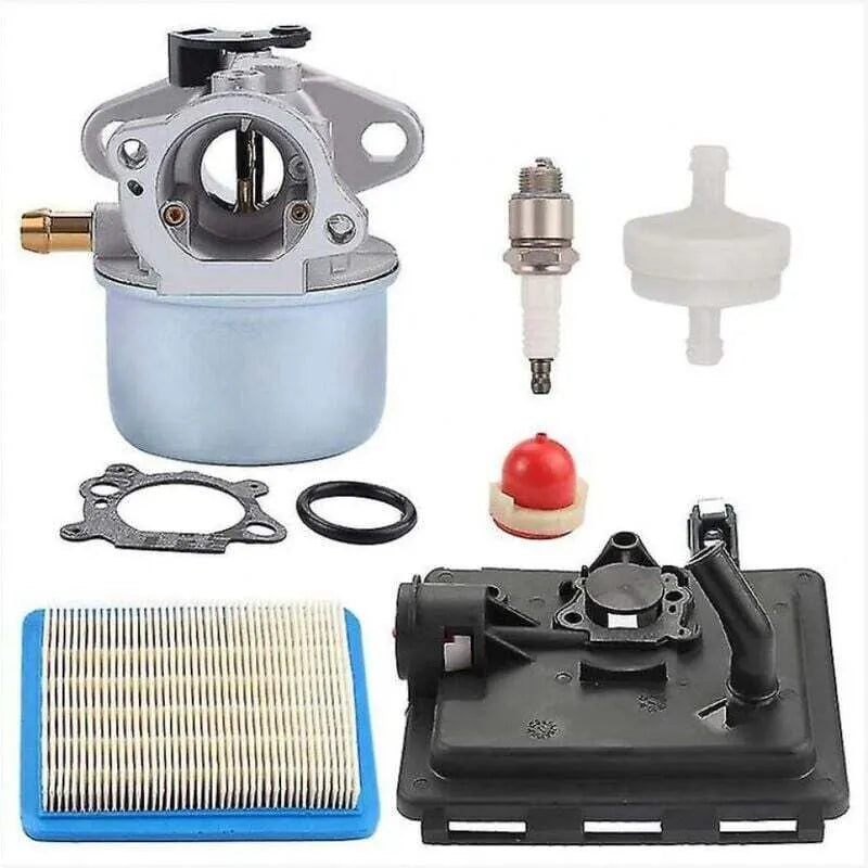 799868 Carburetor with 496116 795259 Air Filter Base, Fits 124l02 124t02 124t05 124t07 Approx..