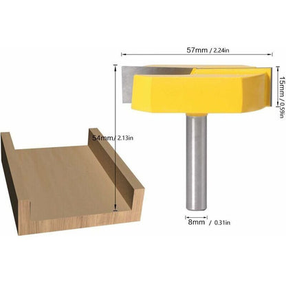 Router, Edge Router, 8mm Router, Bottom Cleaning Router, T-Slot Routers, 8x57mm Bottom, Yellow Blade, from DE - Image 3