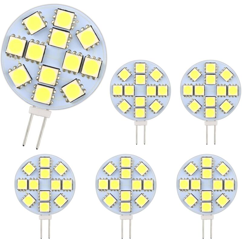 G4 LED Bulb Cool White 6000K Non-Dimmable 6-Pack