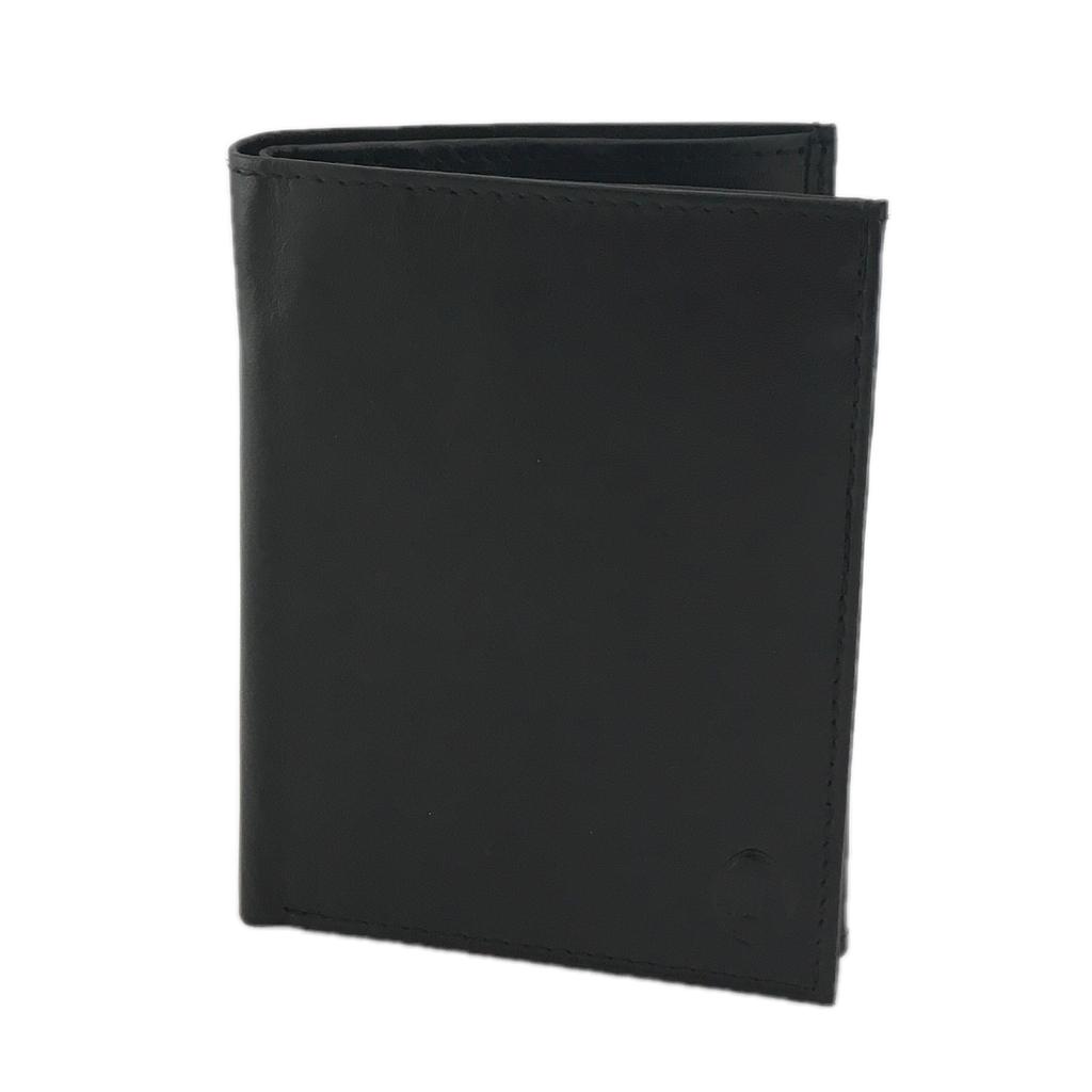 Spacious men's leather wallet with 12 card slots - Black - Image 4