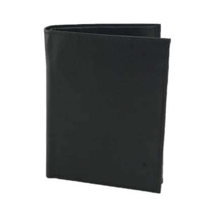 Spacious men's leather wallet with 12 card slots - Black - Image 4