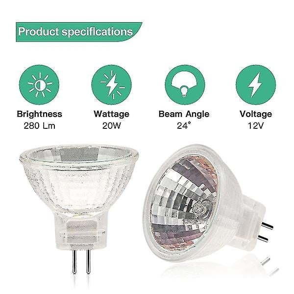 MR11 GU4 Halogen Bulbs 12V 20W Dimmable (12-Pack) for Ceiling Lighting - Image 3