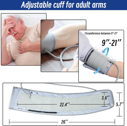 Omron 9201d-21201d XL Blood Pressure Cuff 22-52 cm Gray Adult Compatible - Image 4