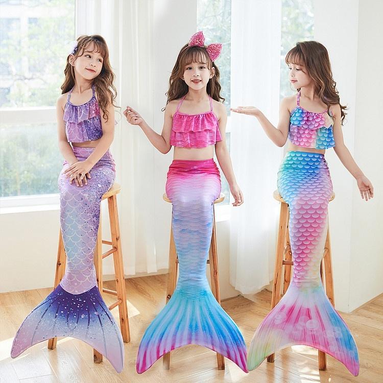 Mermaid Swimsuit Monofin Fins Kids L (7-9 Years) Package A 3 pcs - Image 3