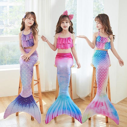 Mermaid Swimsuit Monofin Fins Kids L (7-9 Years) Package A 3 pcs - Image 3