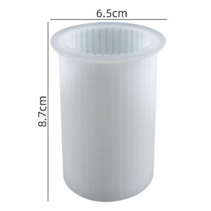 White Silicone Ribbed Candle Mold DIY for Halloween Candles - Image 4