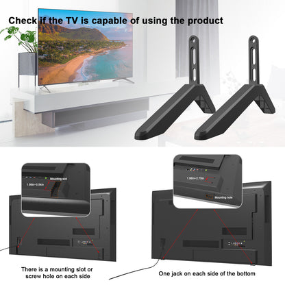 Universal TV Stand with Screws Easy Installation Tabletop Stand for TVs Compatible withSamsung LG TCL Vizio Hisense - Image 3