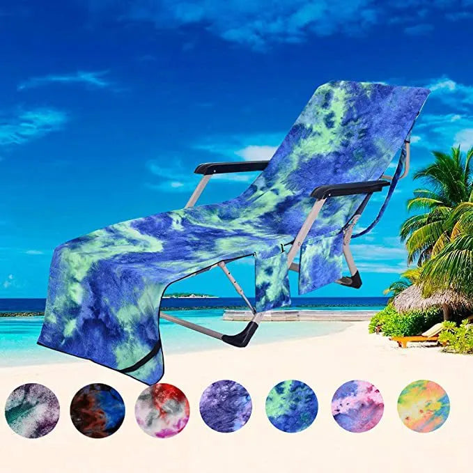 Beach Chair Cover with Side Pockets for Garden and Sunbathing - Image 5
