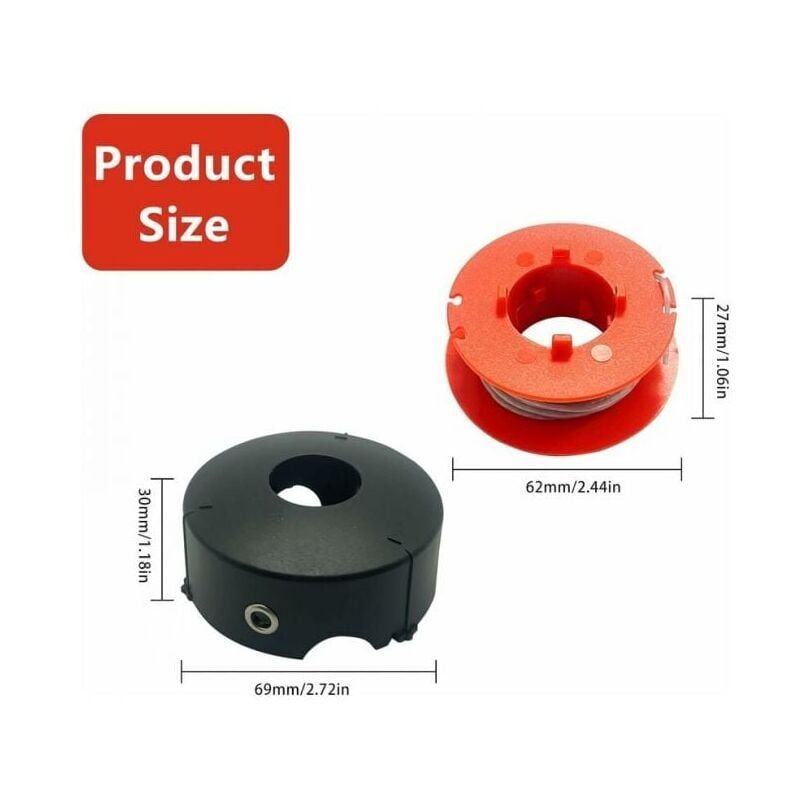 Bosch Art 23 26 30 Trimmer Line Spool 8M x 1.6mm Compatible with Bosch Easytrim \u0026 Combitrim F016800175 3 Spools + 1 Cover - Image 4