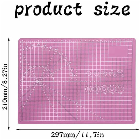 Cutting Mat, Sewing Mat, Cutting Base, Cutting Pads, Self-Healing Cutting Mat, for Fabric, Quilting, Sewing, Scrapbooking (Pink) - Image 2