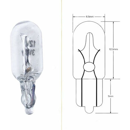 T6.5 Car Dashboard Bulb 10pcs, 3W 12V Indicator Light Compatible with Car Side Lights Accessories - Image 2