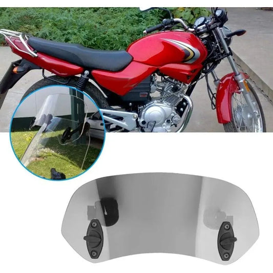 Motorcycle Windshield Wind Deflector - Adjustable Clip-On Tawny Windscreen Accessories - Image 2