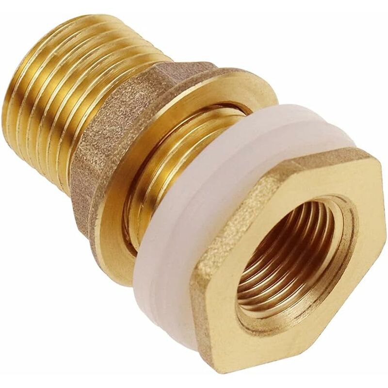 St Water Feed-through 4.2cm 1/2\" Brass Water Connection for Faucet / Barrel / Rainwater Tanks - Image 4