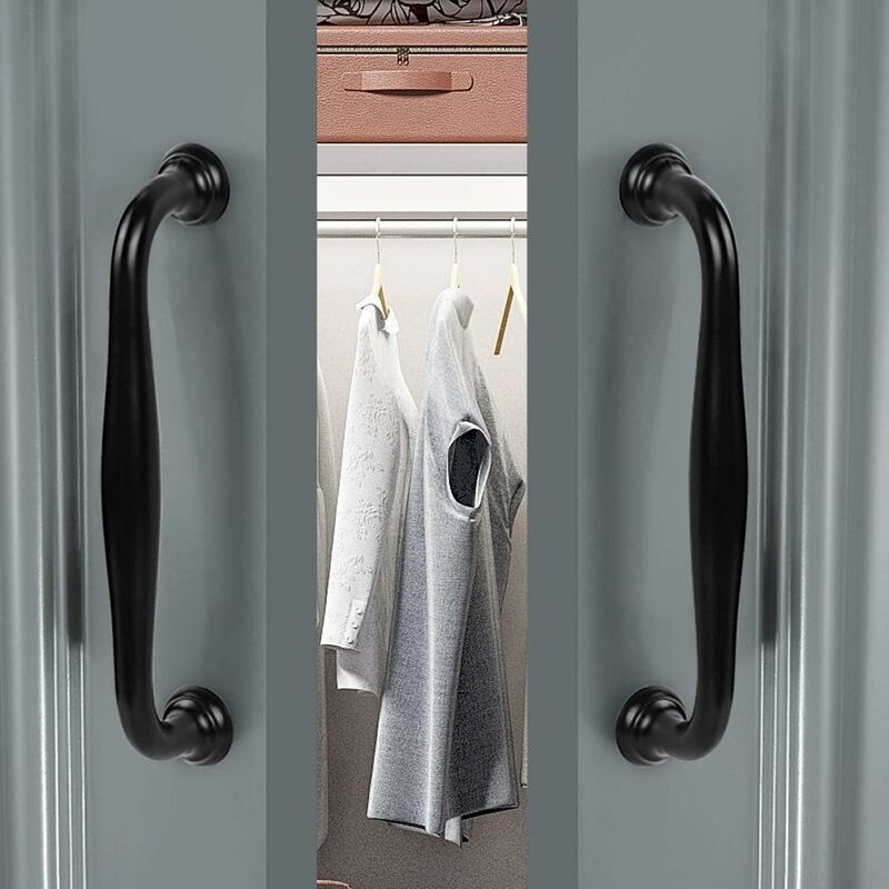 Black Furniture Handles 10 pcs - 128mm Center Distance for Kitchen Door and Drawer, Compatible with Wardrobes - Image 4