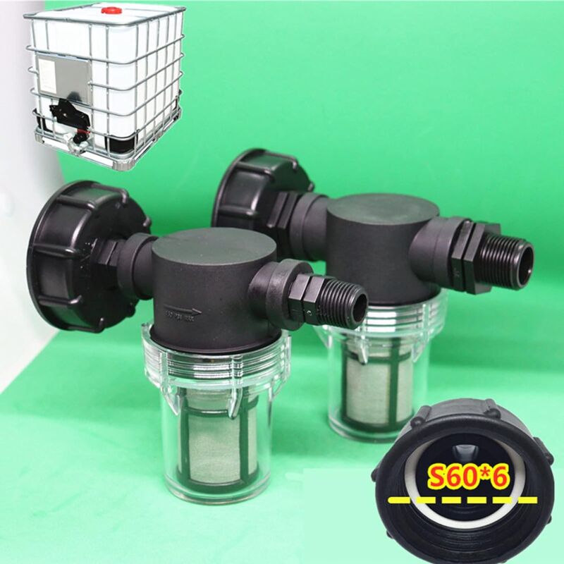 Rainwater Harvester Garden Hose Connector 1000L Tank Filter Adapter S60x6 3/4 Inch Male Thread - Image 4