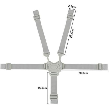 Adjustable 5-Point Safety Harness for Child Seats and Strollers, Gray - Compatible with Most Brands - Image 5