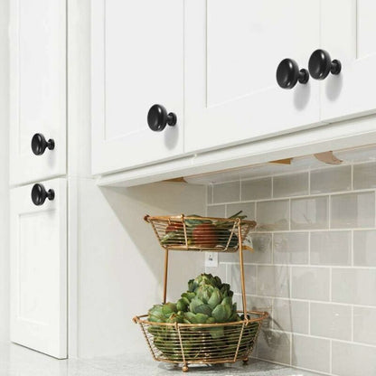 20PCS 29mm Vintage Black Door Knobs Drawer Handles Compatible with Furniture Cabinets Kitchen Doors - Image 5