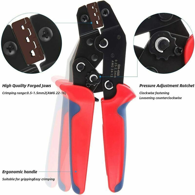 Cable Lug Pliers SN-48B for Electrical Wire Connectors with Ergonomic Handle - Image 2