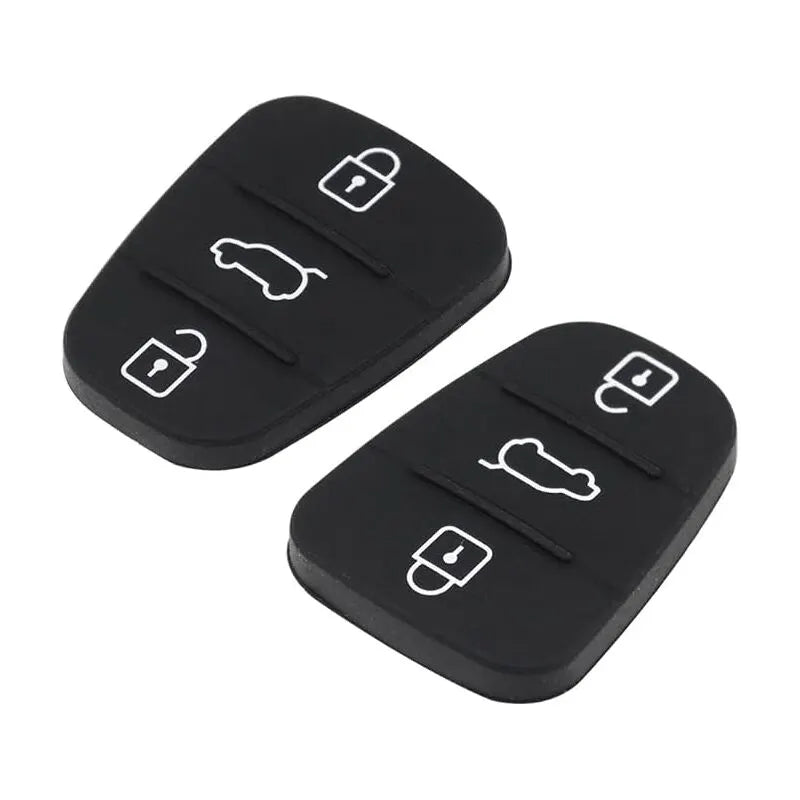 2pcs Silicone Key Case Compatible with Kia Sportage Cee'd Picanto Rio & Hyundai i10 i20 i30 ix20 ix35 - 3 Buttons Remote Control Cover