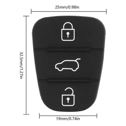2pcs Silicone Key Case Compatible with Kia Sportage Cee'd Picanto Rio & Hyundai i10 i20 i30 ix20 ix35 - 3 Buttons Remote Control Cover - Image 2