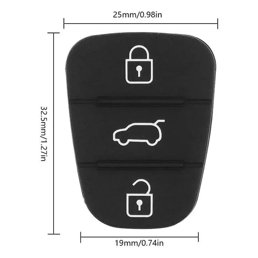 2pcs Silicone Key Case Compatible with Kia Sportage Cee'd Picanto Rio & Hyundai i10 i20 i30 ix20 ix35 - 3 Buttons Remote Control Cover - Image 2