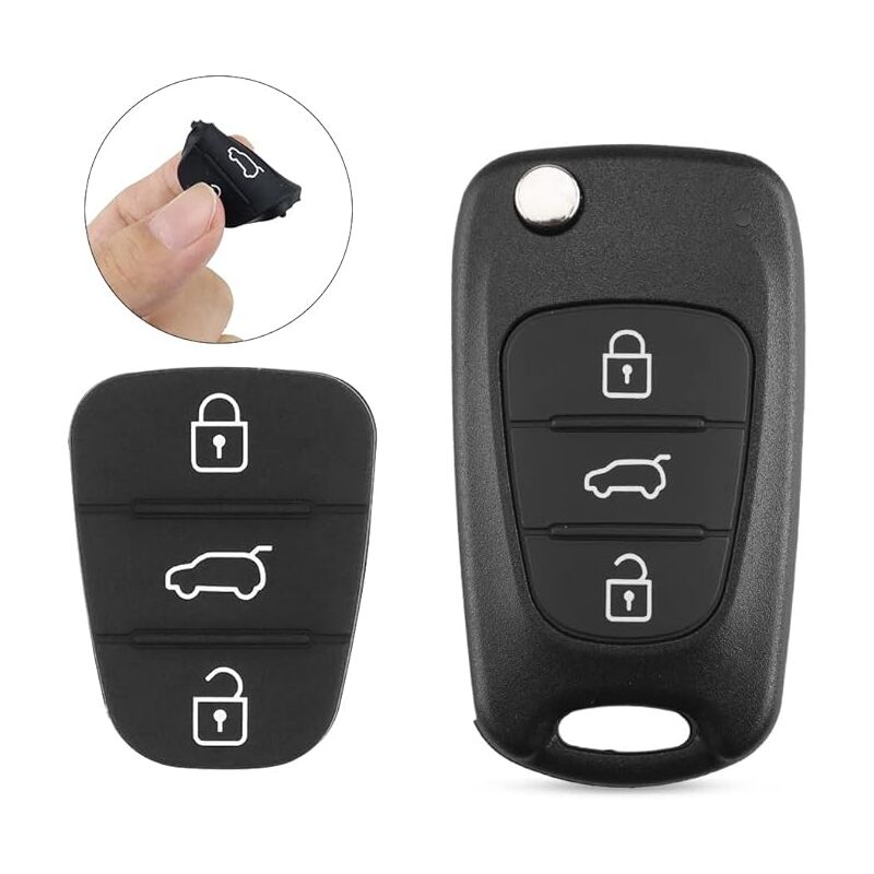 2pcs Silicone Key Case Compatible with Kia Sportage Cee'd Picanto Rio & Hyundai i10 i20 i30 ix20 ix35 - 3 Buttons Remote Control Cover - Image 4