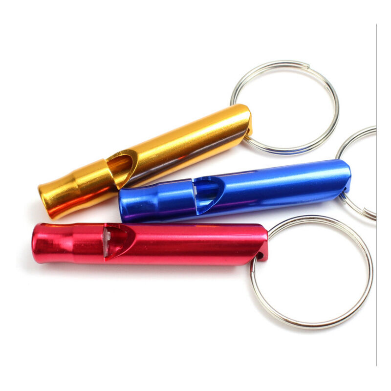 5-pack Aluminum First Aid Whistle with Keychain for Sports, Hiking, Camping, Climbing - Image 3