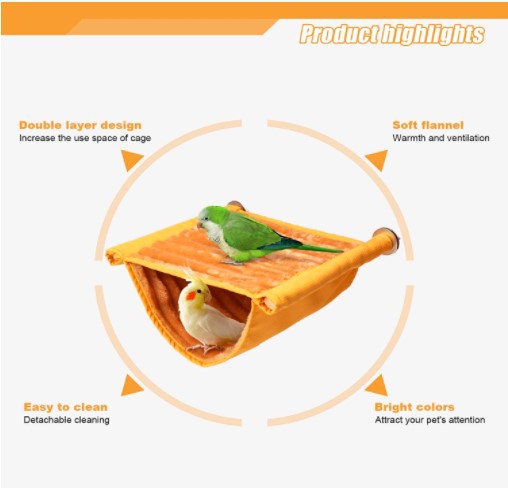 Hamster Hanging Warm Bed House Cage Compatible with Rat Bird Parrot - Image 3