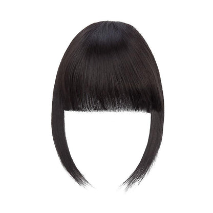 Clip In Hair Bangs Extensions 28cm Black Brown French Bangs Hair Pieces - Image 2