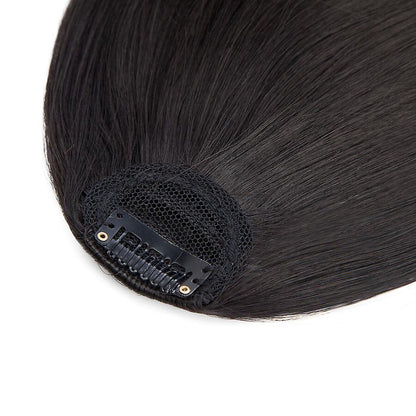 Clip In Hair Bangs Extensions 28cm Black Brown French Bangs Hair Pieces - Image 3