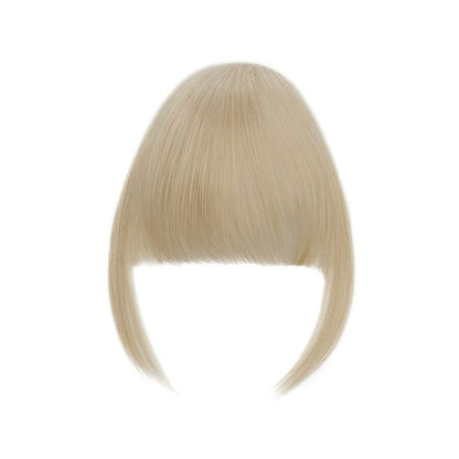 Clip In Hair Bangs Extensions French Bangs 28cm Blonde Bleachblonde Hair Pieces - Image 2