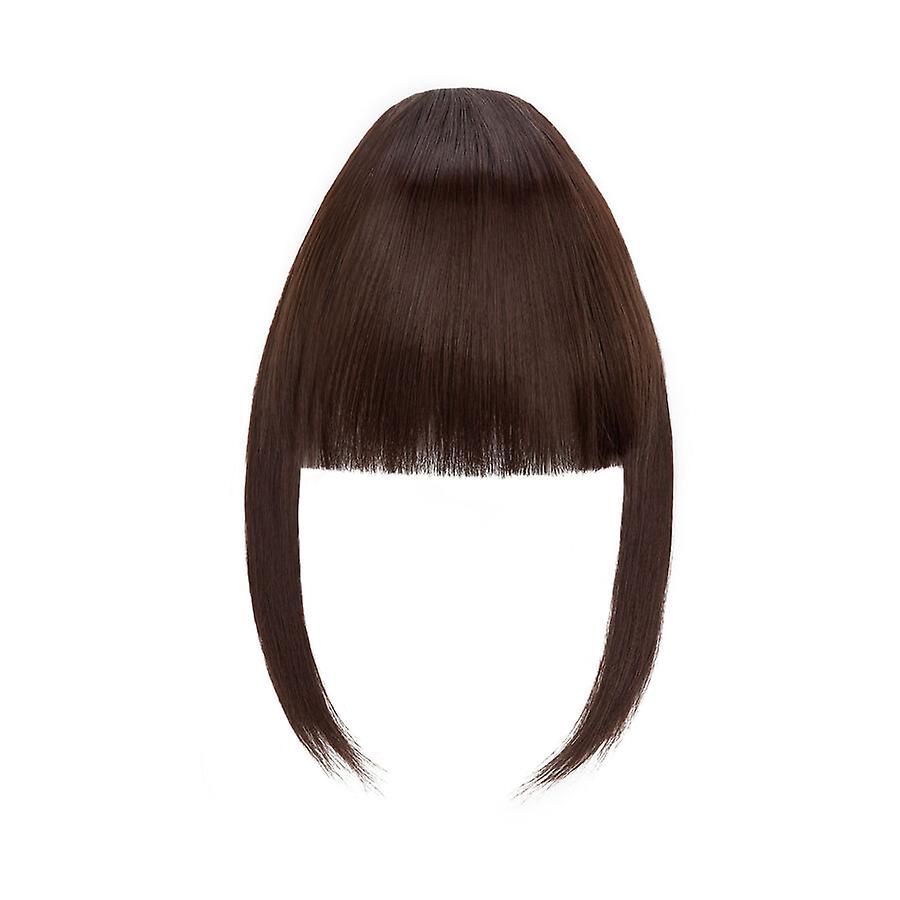 Clip In Hair Bangs Extensions 28cm Medium Brown French Stylish Hair Pieces - Image 2