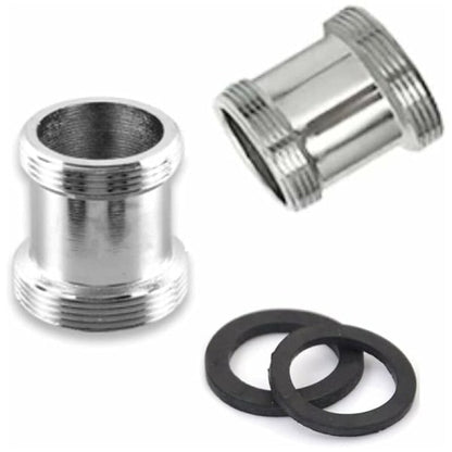 2 Pack Brass Faucet Adapter 22mm NPT Male to Male Aerator Connector Compatible with Sink Faucet Water Filter M24 to M22