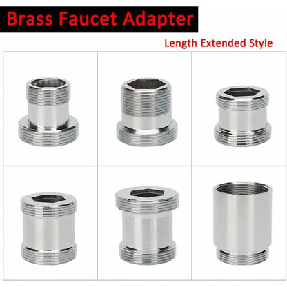 2 Pack Brass Faucet Adapter 22mm NPT Male to Male Aerator Connector Compatible with Sink Faucet Water Filter M24 to M22 - Image 4