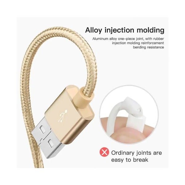 Compatible with Apple Fast Charging Cable Nylon 2m 2A iPhone - Image 2