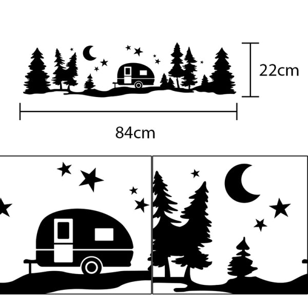 Tree Forest Vinyl Body Decal Sticker for SUV RV Van Caravan Off - Image 3