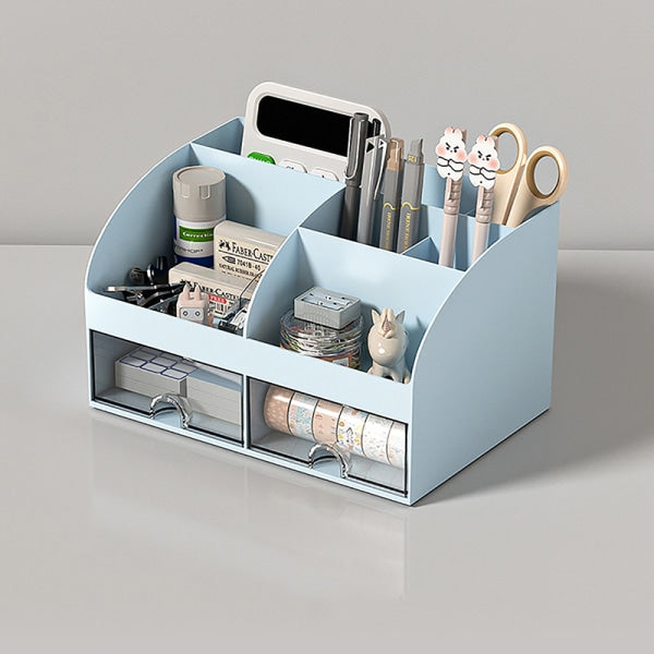 Desktop Storage Box White/Blue/Pink Paper Boxes Type Other Blue - Image 3
