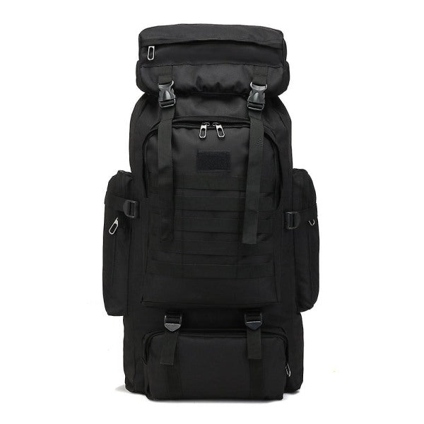 80L Military Tactical Backpack Waterproof Fishing Bag Multifunctional Bag for Adults Outdoor Sports Climbing Camping Black - Image 2