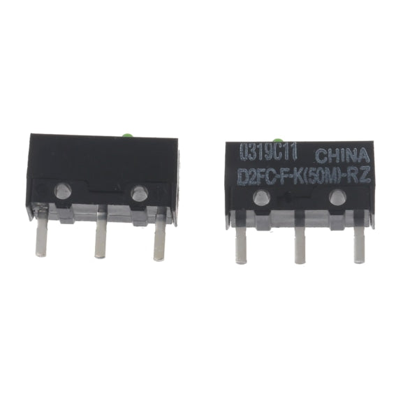 2pcs Green Dot Mouse Microswitch D2FC-FK(50M)-RZ for Razer Mouse Microswitches 50 Million Clicks for Lifetime