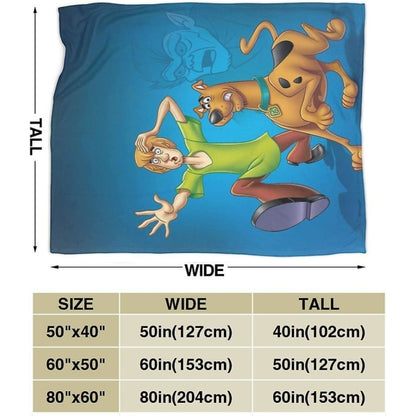 S-coo-by-doo Soft Fleece Blankets for Sofa, Bed, Couch Luxurious Warm Blanket for All Seasons for Teens -x187 50x40in 125x100cm - Image 3
