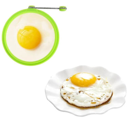 4 pcs silicone egg ring, egg rings non-stick, egg cooking rings, perfect fried shape or pancake rings - Image 4