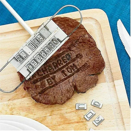 Barbecue Meat Stamp Wooden Handle DIY Steak Branding Tool - Image 4