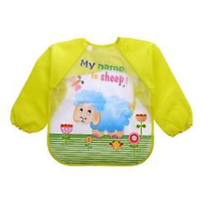 Waterproof Long Sleeve Bibs for Toddlers 4 Pack Unisex - Image 4